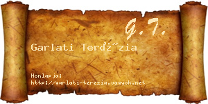 Garlati Terézia névjegykártya